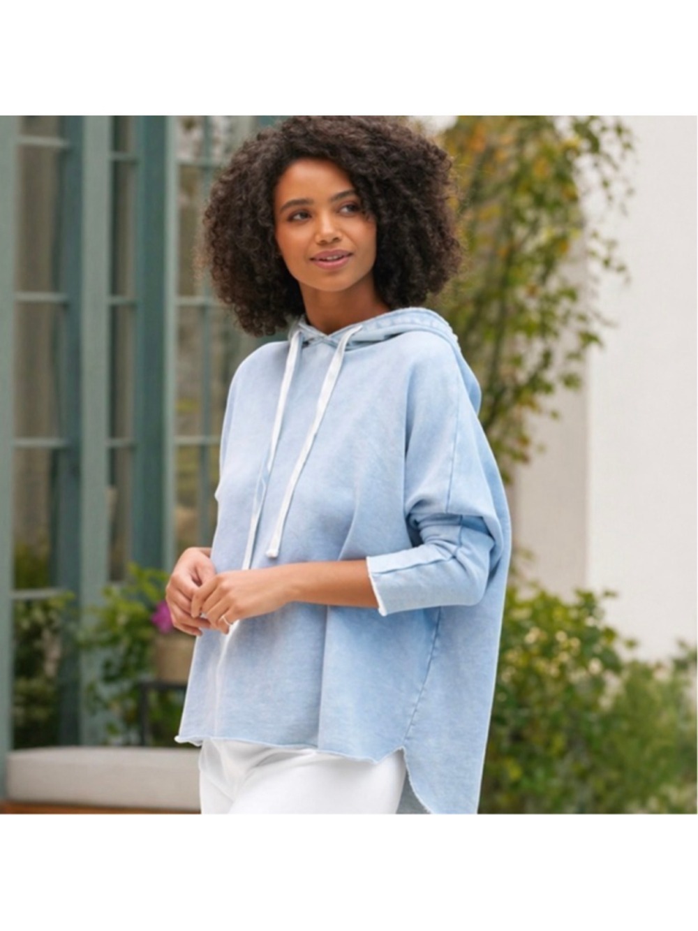 New Frank & Eileen Light Mineral Blue Hoodie L
